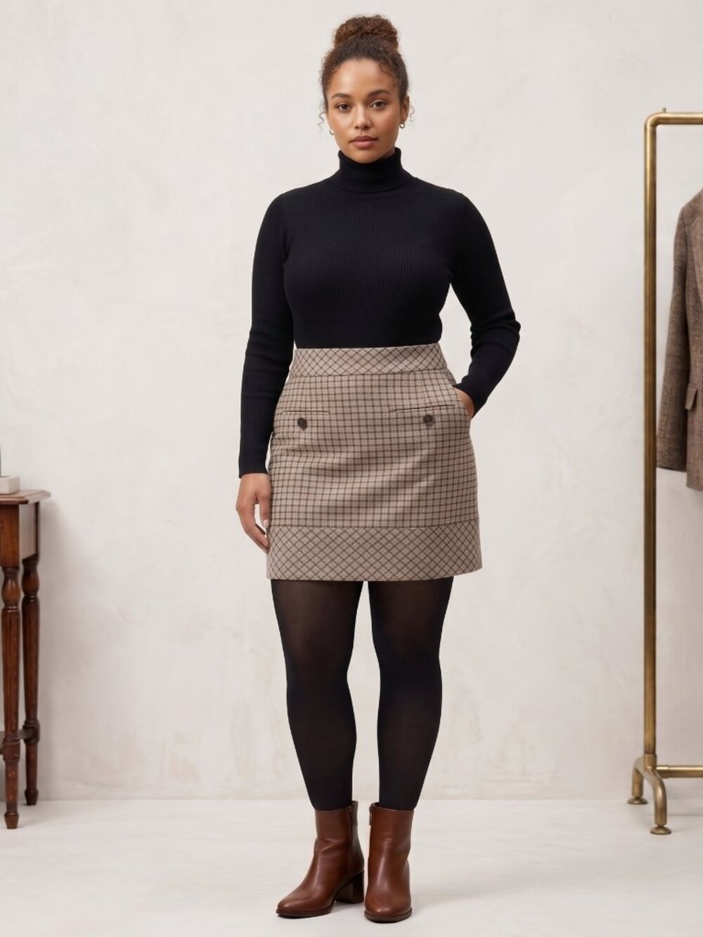 Tommy Hilfiger Classic Plaid Skirt with Pockets - Size 12